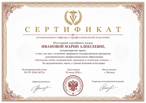 Сертификат Ивановой Марии Алексеевны — ГР-2026-00714